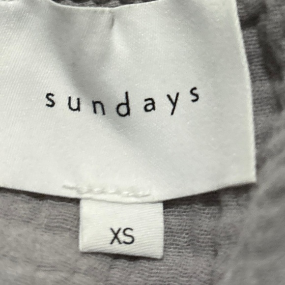 Sunday's Textured Smocked Cuffs Long Sleeve Split Top - Picture 15 of 15